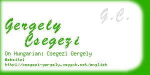 gergely csegezi business card